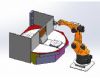 six-axis robot exhaust pipe laser welding workstation